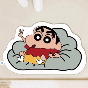 Мультфильм Crayon Crayon Crayon Shinchan для ванной быстро впитывает воду Сухие коврики Домашний туалет нескользящие и износостойкие коврики