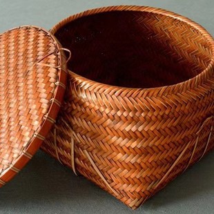 Оптовая бамбуковая корзина с крышкой корзина для хранения витрина супермаркета бамбуковая корзина чайная бамбуковая корзина с бамбуковыми изделиями