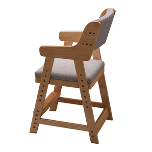 Children's Liftable Solid Wood Learning Chair Primary School Students' Desk Writing Chair for Correcting Sitting Posture Multifunctional Baby Dining Chair