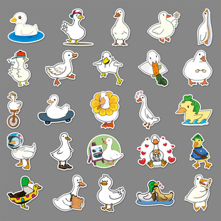 50 sheets duck animal cartoon luggage stickers personalized trend graffiti laptop car foreign trade decoration