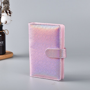 PU Stationery Hand Travel Book Book Girl's Account Book Ins Book Loose-leaf Notebook Heart Macaron South Korea Notepad