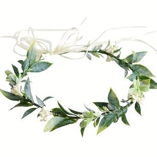 Super fairy women's Mori seaside vacation photo rose garland headdress bride bridesmaid headdress headdress flower