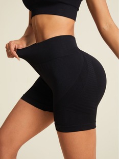 Spring New Sports Yoga Shorts Women's High Waist Hip Lifting Running Training No Embarrassment Line Three-point Pants Yoga Pants Women