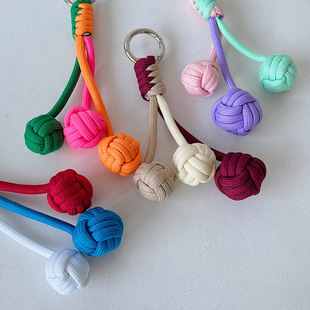Dopamine Color Camera Keychain Anti-loss Wristband Rope Water Cup Bag Woven Short Lanyard Mobile Phone Lanyard
