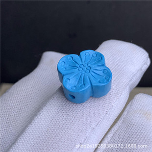 High porcelain magnesite text play turquoise accessories flower top waist beads loose beads 108 beads DIY chain jewelry direct sales