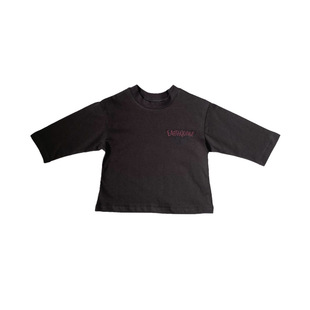 GL-kids Korean Autumn New Children's Cartoon Bear Printed Long Sleeve Base Shirt Men's and Women's Baby Cute Loose T-Shirt