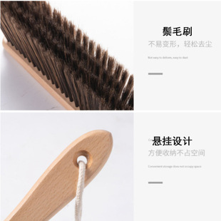 In Stock Wooden long handle bed brush wooden handle large solid wood bed brush wedding bed brush carpet brush soft brush