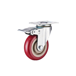 Industrial medium-sized 2.5 inch 3 inch 4 inch 5 inch mobile isolation guardrail Iron Horse mute wear-resistant universal caster with brake