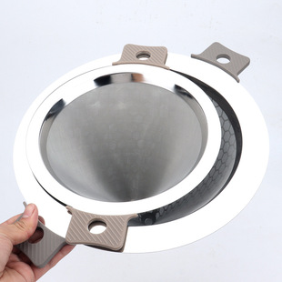 Large Tapered Tea Drain Milk Tea Shop Filter Tea Strainer Stainless Steel Fine Binaural Handle Milk Tea Filter