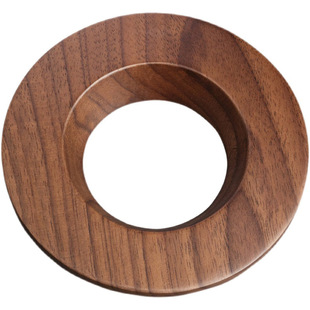 Hand coffee filter cup holder solid wood tray V60 paper folding filter cup holder cone cake base V01/V02 round tray