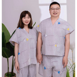 High-end Disposable Bath Suit Khan plus size Sauna Suit Unisex Pajamas Bath Suit