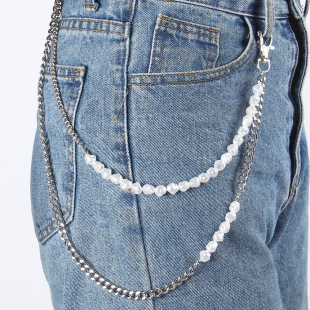 Cross-border jewelry hip hop punk metal chain waist chain female retro high sense body chain accessories factory wholesale