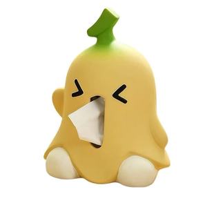 Banana Friends Tissue Box Ban Banana Green Creative Banana Household Living Room Dining Table Roll Paper Paper Box Ornaments Cute