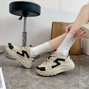 Ins Korean Style New Torre Shoes Women's 2024 Autumn Student Running Sports Thick Sole Increased Leisure Street Photoshoot WS609