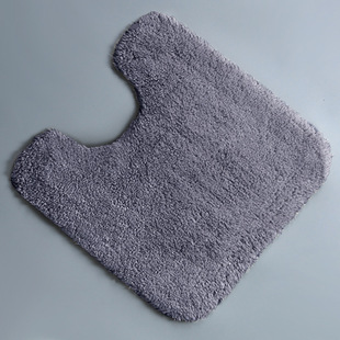 Hotel Absorbent Toilet Mat U-shaped Foot Mat Non-slip Soft Thick Multicolor Optional Long Velvet Mat Machine Washable