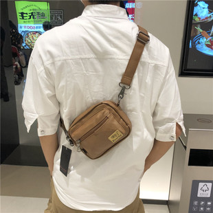 threebox trendy men's messenger bag Japanese youth street shoulder bag retro trendy mobile phone backpack cross bag
