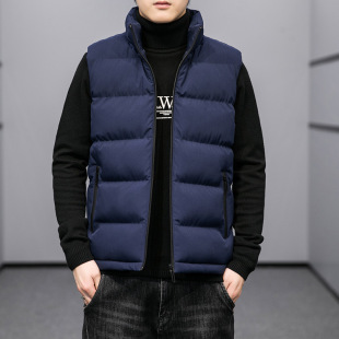 Cross-border Foreign Trade Fast Hand Explosions Casual Vest Men's Autumn Youth Slim-fit Sleeveless Collar Vest Solid Color Top