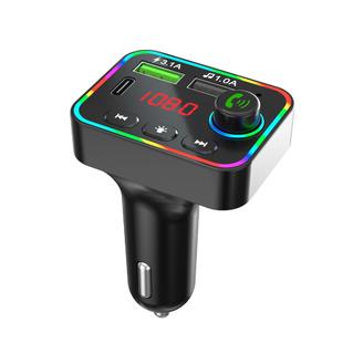 Новый F4 автомобиль MP3 Bluetooth-транслятор красочный дыхательный свет QC3.1AU диск музыка PD быстрая зарядка двойной горловая фабрика