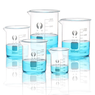 Стакан стеклянный стакан 25ml50ml100ml250ml500ml стеклянный мерный стакан химический экспериментальный инструмент