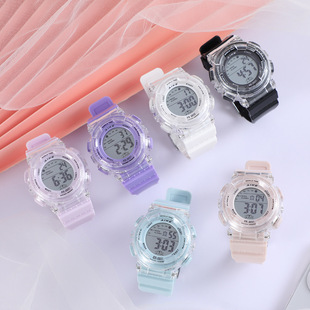 Love engraved electronic watch student waterproof watch ins simple youth student sports multi-function waterproof watch