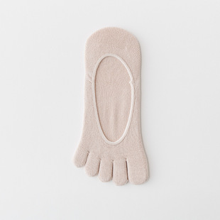 Five-finger socks women's summer thin shallow invisible toe socks sweat-absorbent non-slip Women's Boat socks solid color women's cotton socks wholesale