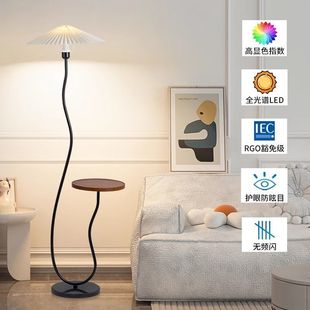 Smart Bedside Table Pleated Floor Lamp Storage Rack Integrated Modern Simple Living Room Sofa Side Floor Lamp Bedside Lamp