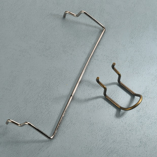 Jingmao Hardware Export Orifice Plate Double Line Hook Hole Plate Iron Wire Hook Supermarket Orifice Plate Hook Iron Wire