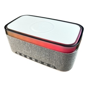 Cross-border new wireless charging Bluetooth speaker s300 white noise LED atmosphere light card multi-function wireless audio