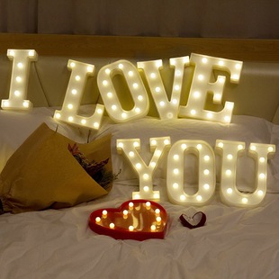 INS Hot Sale 26 English Alphabet Lights Digital Lights LED Symbol Styling Lights Wedding Night Lights Birthday Proposal Lights