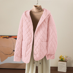 Winter 2023 Comfortable Trend Simple and Generous Temperament All-match Elegant Cotton Coat 8872