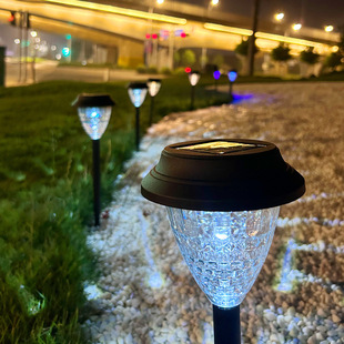 Solar Garden Lamp Outdoor Decorative Lawn Lamp Waterproof Dual Function Grass Landscape Layout Floor Light and Shadow Lamp