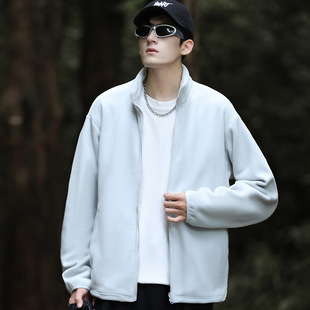Autumn and Winter New Outdoor Fleece Coat for Men and Women Couple Home Mountaineering Suit Windproof Warm Fleece Coat Trendy