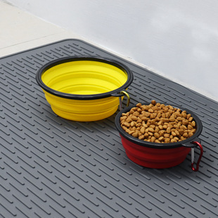 Silicone Pet Placemat Cat Bowl Mat Non-Slip Anti-Spill Large Cat Placemat Easy to Clean Dog Placemat Feeding Mat