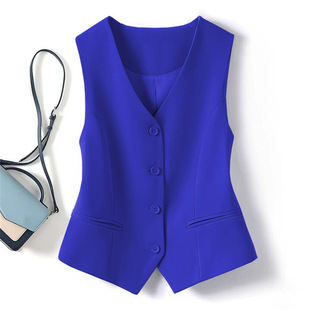 Suit Vest Women's Small Vest 2025 Spring and Autumn New Slim-fit Exterior Stacked Women's Waistcoat Purple Short Vest