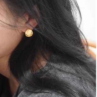 ABOA * Home Classic Earrings Early Spring New Style Cold Style Light Luxury Exquisite Round Texture Earrings