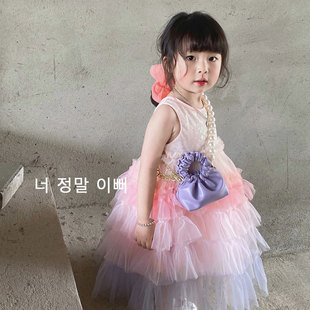 Ins New Korean Style Princess Pearl Kidsren's Girls' Hand-Held Cross-Body Accessories Small Shoulder Bag Women's Bag Wholesale