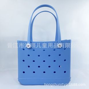 EVA Beach Bag Hole Bag Portable Handbag Waterproof Travel Bag Washable Suitable for Sports Beach Swimming Pool