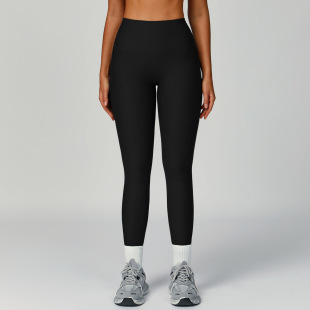 European and American Cross-Border Threaded Yoga Pants High-Waisted Hip-Lifting Slimming Look Tights Outdoor Sports Running Fitness Wear 3093