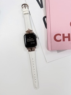 Saturn Queen Mother Denim Leather Strap for Apple Watch iwatch10 Generation 987654Ultra/SE