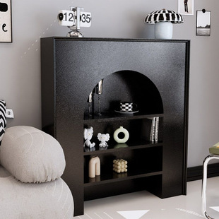 French Style Oven Cabinet Decorative Cabinet Indoor Living Room Black White Simple Homestay Entrance Photography Rack Storage Cabinet