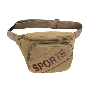 Waist Bag Wholesale Men's and Women's Large Capacity Canvas Cashier Business Bag Large Letter Canvas Waist Bag Multifunctional Sports Bag