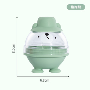 Food grade silicone ice hockey mold ice box household round ice cube with lid frozen ice cartoon grid ice mold box