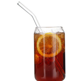 Foreign Trade Me home Large Can Shaped Glass Cup 20 Ounce Coke Cup Cold Drink Cup Coke Can with Lid
