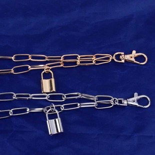 Men's Jeans Pants Chain Punk Style Retro New Multi-layer Chain Pants Chain Fashion Lock Waist Chain Pants Chain