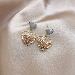 S925 Silver Exquisite High-end Sense Temperament Gradient Earrings Distinctive Korean Earrings Fairy Crystal All-match Love Earrings for Women