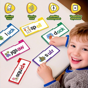 Трансграничные 30 Read and Rhyme Flip Books Чтение рифмы книги ABC Словарная карта