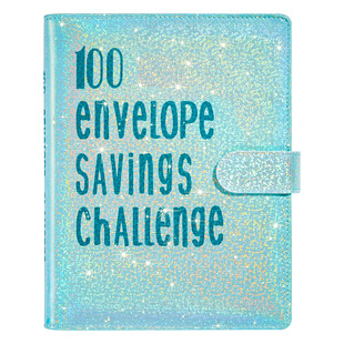 Cross-border Explosions A5 Loose-leaf Notebook with Password Lock Couple 100 Days Saving Money Challenge Loose-leaf Saving Notebook