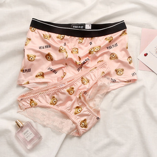 [A generation of hair] 2 pairs of couples underwear a man and a woman sexy pure cute lace underwear set