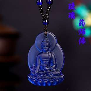 Medicine Buddha Necklace Long King Kong Bodhisattva pendant men and women paragraph Amitabha Buddha pendant gift wholesale