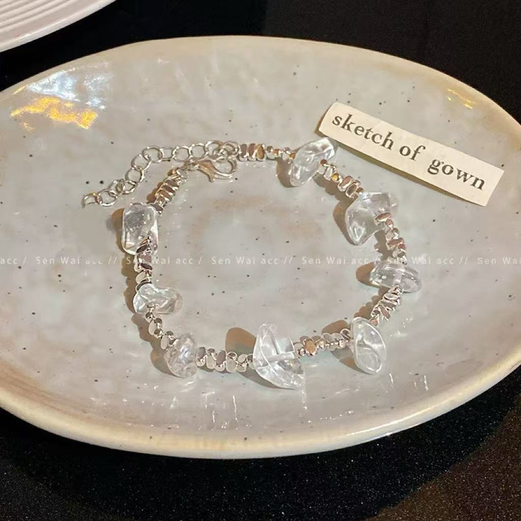 Popular Summer Starfish Shell Bracelet for Women, Unique Zircon Four-Leaf Clover Bracelet, Exquisite Versatile Bangle Jewelry Wholesale
